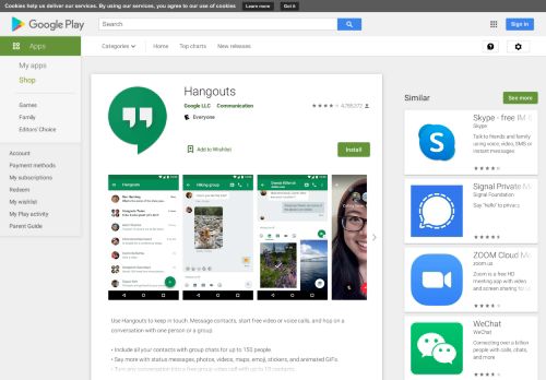 
                            4. Hangouts - Aplikasi di Google Play