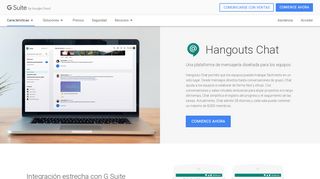 
                            7. Hangouts Chat de Google: Mensajería segura para equipos - G Suite