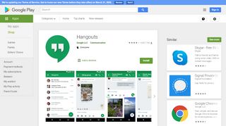 
                            3. Hangouts - Ứng dụng trên Google Play