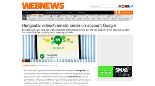 
                            11. Hangouts: videochiamate senza un account Google | Webnews