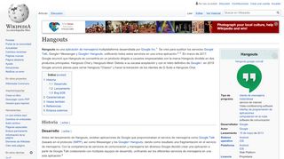 
                            12. Hangouts - Wikipedia, la enciclopedia libre