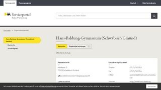 
                            10. Hans-Baldung-Gymnasium (Schwäbisch Gmünd) - Serviceportal ...