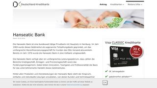 
                            13. Hanseatic Bank - Deutschland-Kreditkarte
