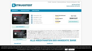 
                            6. Hanseatic Bank GenialCard Kreditkarte Vergleich 02/2019 ++ ...