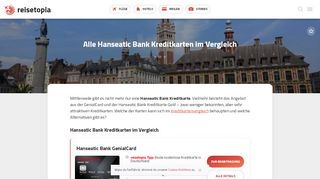 
                            8. Hanseatic Bank Kreditkarten - alle Modelle im Vergleich | reisetopia