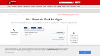 
                            8. Hanseatic Bank kündigen ⇒ so schnell geht's | FOCUS.de