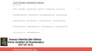 
                            10. Hanseatic Brokerhouse Login - İLAHİ GRUBU SEMAZEN GRUBU