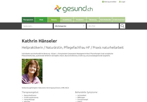 
                            8. Hänseler Kathrin - Heilpraktikerin / Naturärztin, Pflegefachfrau HF ...