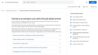 
                            3. Hantera användare och aktivitet på teamenhet - G Suite-administratör ...