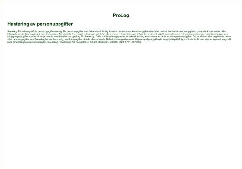 
                            5. Hantering personuppgifter - Prolog - Sveaskog