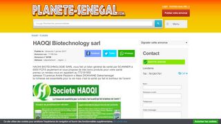 
                            6. HAOQI Biotechnology sarl - Planete-Senegal.com