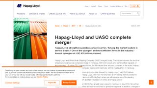 
                            2. Hapag-Lloyd and UASC complete merger - Hapag-Lloyd