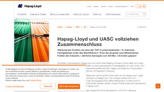 
                            4. Hapag-Lloyd und UASC vollziehen Zusammenschluss - Hapag-Lloyd