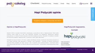 
                            11. Hapi pożyczki - logowanie, kontakt, opinie, adres