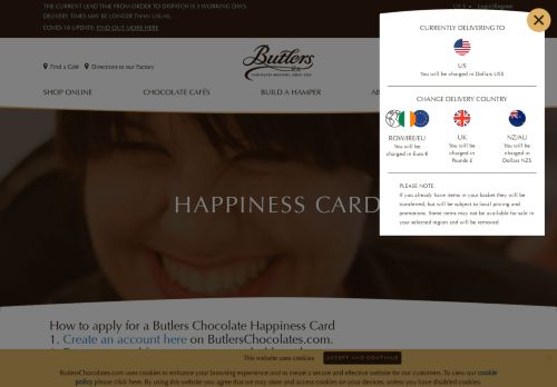 
                            1. Happiness Card Ireland | Butlers Chocolates ®