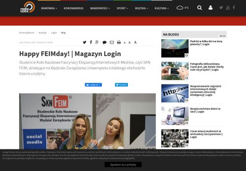 
                            13. Happy FEIMday! | Magazyn Login — Radio Łódź