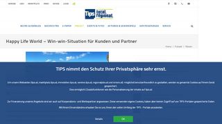 
                            3. Happy Life World – Win-win-Situation für Kunden und Partner - Tips.at