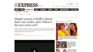 
                            13. Happy! season 2 Netflix release date, cast, trailer, plot: When is the ...