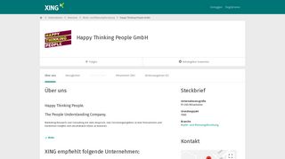 
                            10. Happy Thinking People GmbH als Arbeitgeber | XING Unternehmen