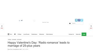 
                            10. Happy Valentine's Day: 'Radio romance' leads to marriage of 25-plus ...