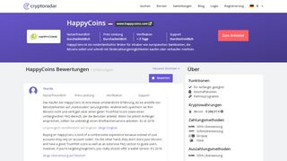 
                            7. HappyCoins Erfahrungen, Gebühren, Funktionen & mehr | Cryptoradar