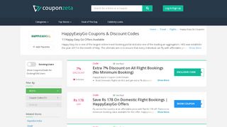 
                            4. HappyEasyGo Coupons Feb 2019: Rs 700 Coupon Code & Offers