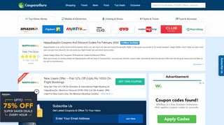 
                            10. HappyEasyGo Coupons | Rs.350 Discount Code | Happy Easy Go Offers