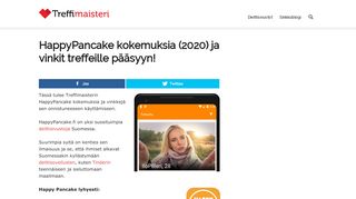 
                            7. HappyPancake kokemuksia (2018): tiedä nämä 5 asiaa! | Treffimaisteri