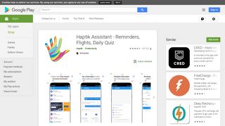 
                            2. Haptik Assistant - Reminders, Flights, Daily Quiz - Apps on Google Play