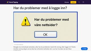 
                            13. Har du problemer med å logge inn? - Norsk Tipping