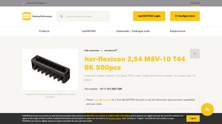 
                            12. har-flexicon 2,54 MSV-10 T44 BK 500pcs | HARTING Technology Group