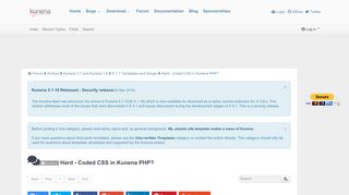 
                            1. Hard - Coded CSS in Kunena PHP? - Forum - Kunena - To Speak! Next ...