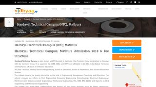 
                            4. Hardayal Technical Campus (HTC), Mathura Admission 2018