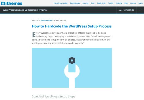 
                            5. Hardcode the WordPress Setup Process - iThemes
