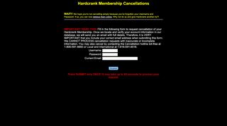 
                            1. Hardcrank Membership Cancellations