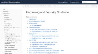 
                            5. Hardening and Security Guidance — ownCloud 10.0.10 Server ...