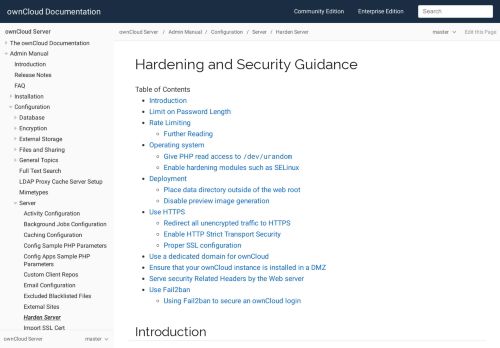 
                            10. Hardening and Security Guidance :: ownCloud Documentation