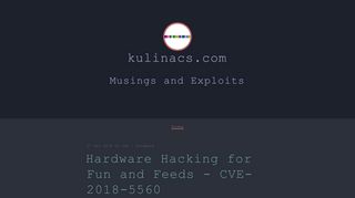 
                            11. Hardware Hacking for Fun and Feeds - CVE-2018-5560 - kulinacs.com