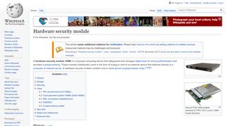 
                            13. Hardware security module - Wikipedia