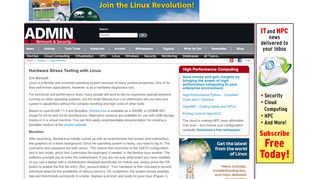 
                            8. Hardware Stress Testing with Linux » ADMIN Magazine