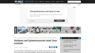 
                            6. Hardware und Systemressourcen unter Linux ermitteln - PC-WELT