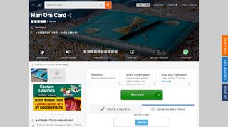 
                            8. Hari Om Card - Justdial