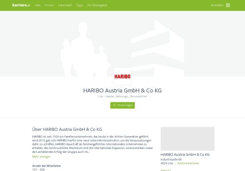 
                            11. HARIBO Austria GmbH & Co KG: Karrierechancen, Kontaktdaten ...