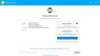 
                            8. Hariom Rai's email & phone | Lava International Limited's Founder email