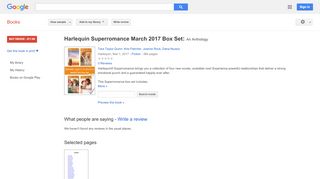 
                            7. Harlequin Superromance March 2017 Box Set: An Anthology - Google Books Result