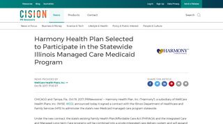 
                            12. Harmony Health Plan Selected to Participate in the ...