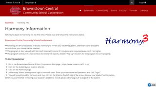 
                            10. Harmony Info - Brownstown Central Community School Corporation