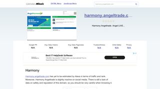 
                            5. Harmony.angeltrade.com website. Harmony.