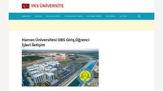 
                            12. Harran Üniversitesi OBS Giriş,Öğrenci İşleri İletişim – YKS ÜNİVERSİTE