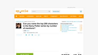 
                            12. Harry Potter Top 200 Quiz - Sporcle